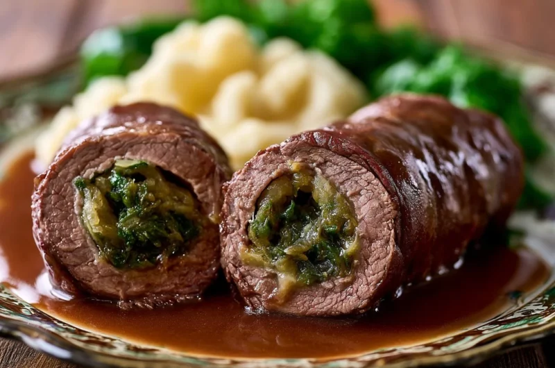 Authentic German Rouladen recipe with beef and flavorful fillings