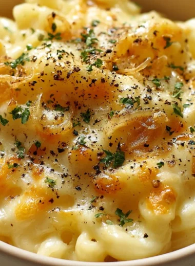 Creamy Käsespätzle with melted cheese served in a bowl