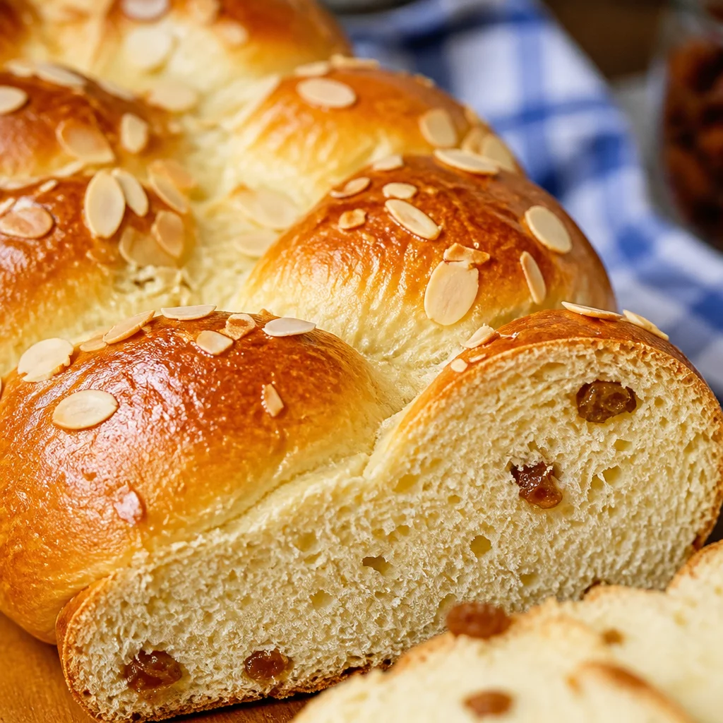 Authentic German Rosinenbrötchen, sweet yeast raisin buns fresh out of the oven.