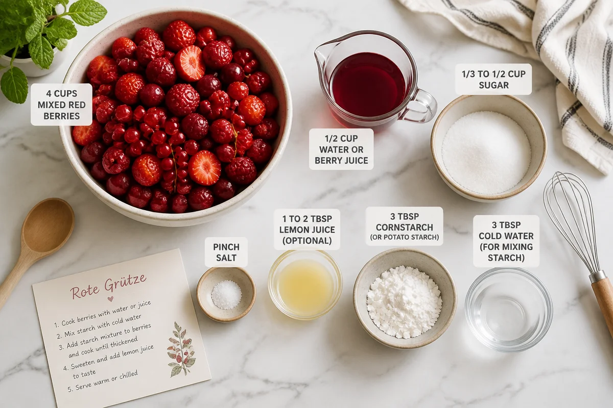 Deliciously Easy Classic German Rote Grütze (Red Berry Pudding)