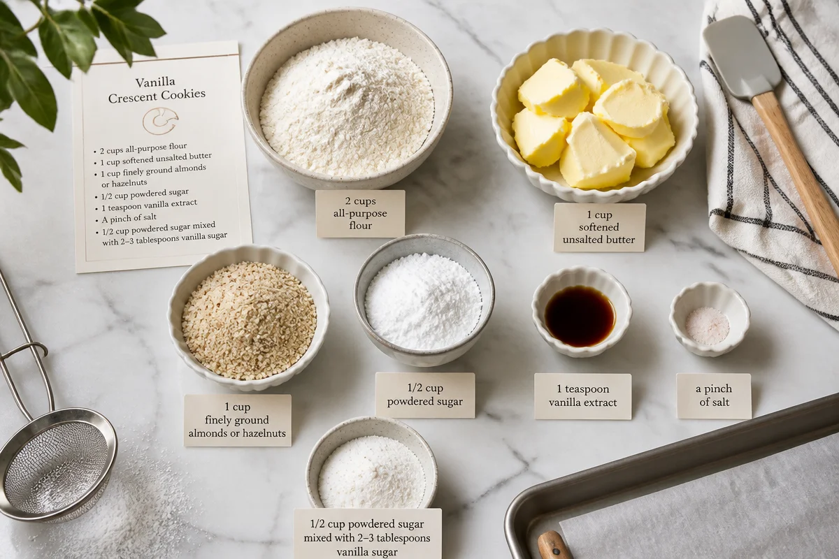 Deliciously Easy German Vanillekipferl (Vanilla Crescent Cookies)