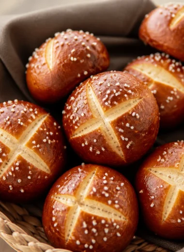 Homemade Classic German Laugenbrötchen - Soft Pretzel Rolls Freshly Baked