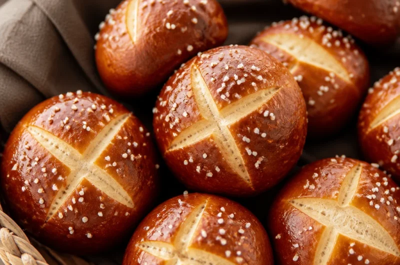Homemade Classic German Laugenbrötchen - Soft Pretzel Rolls Freshly Baked