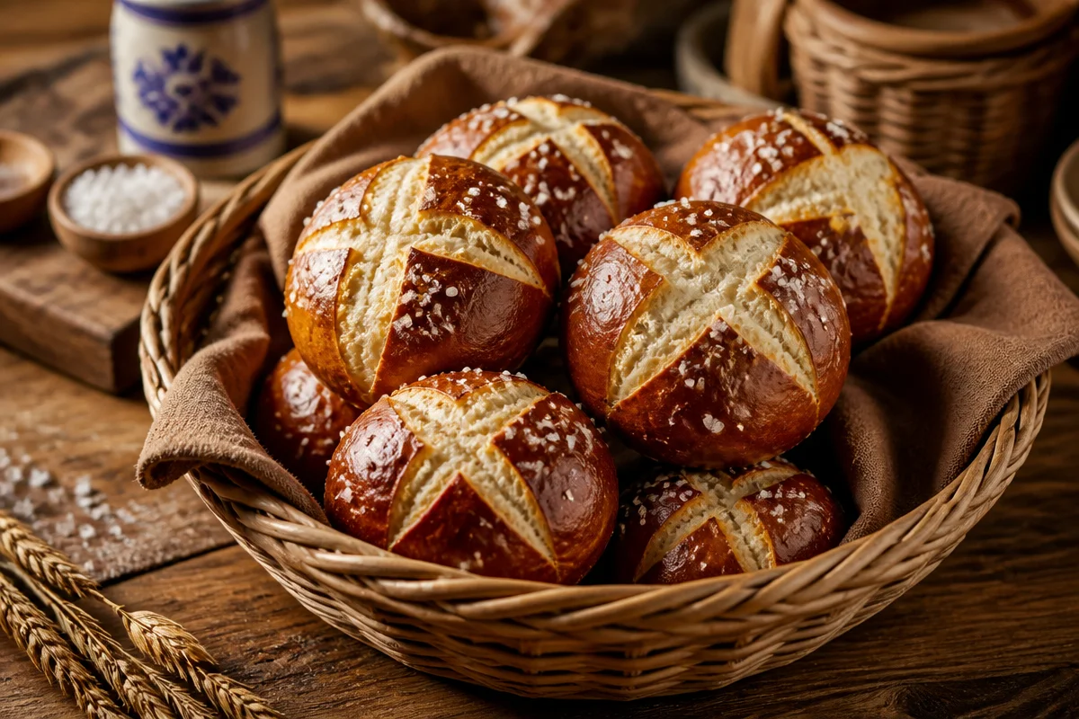 Classic German Laugenbrötchen (Pretzel Rolls)