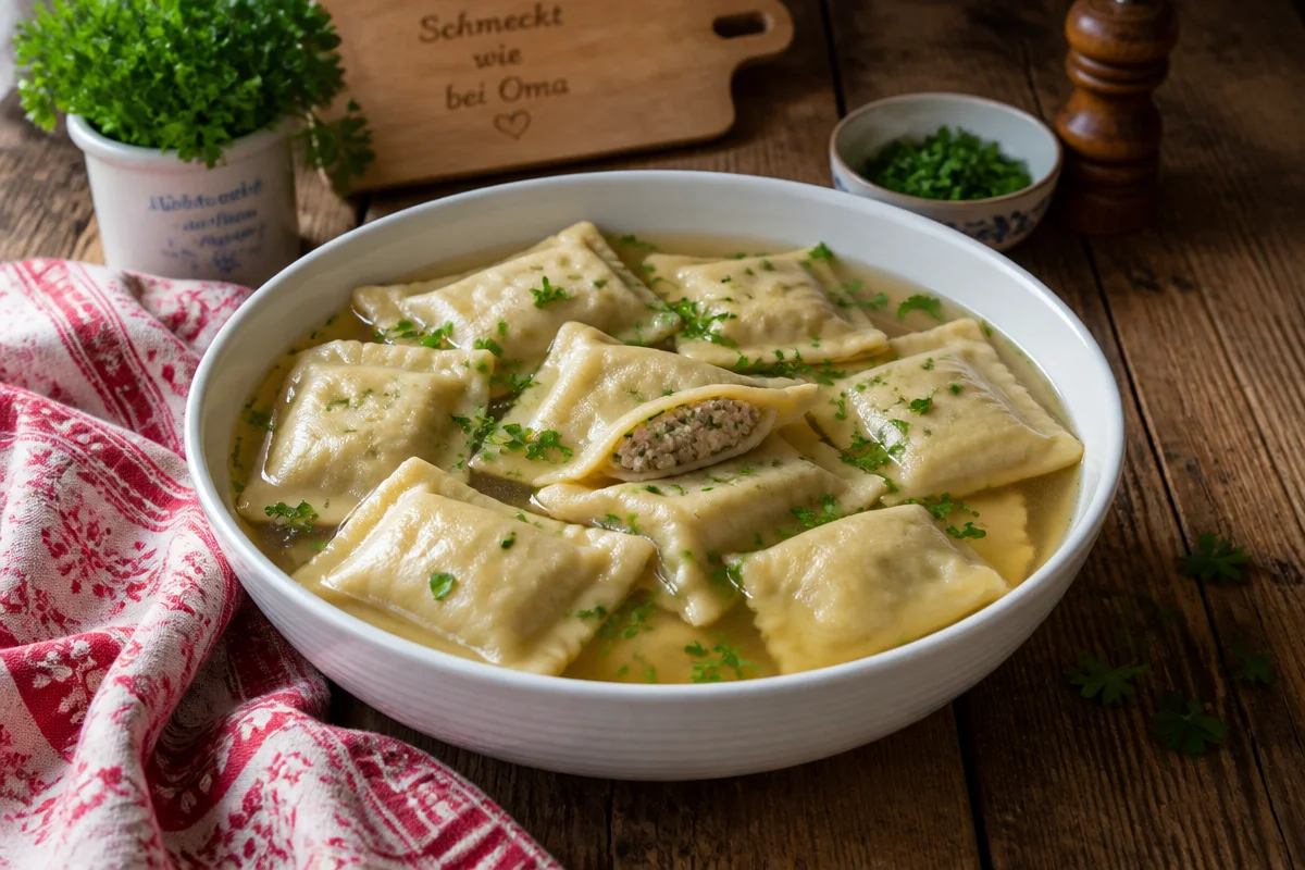Classic German Maultaschen (Swabian Stuffed Pasta Pockets)