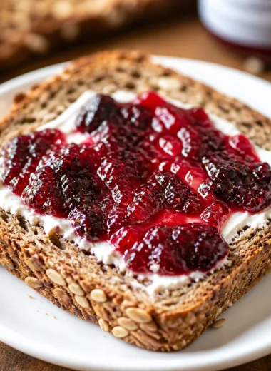 Sliced Authentic German Vollkornbrot, a hearty whole grain seeded bread.