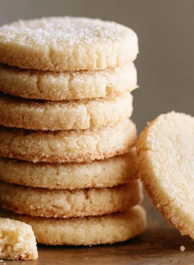 Traditional German Heidesand cookies made with brown butter in a decorative setting.