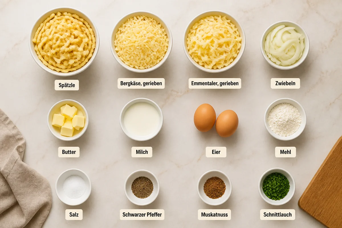 Authentische Käsespätzle (Deutsches Macaroni und Käse) Rezept