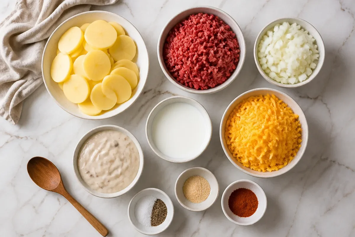 Cheesy Hamburger Potato Casserole