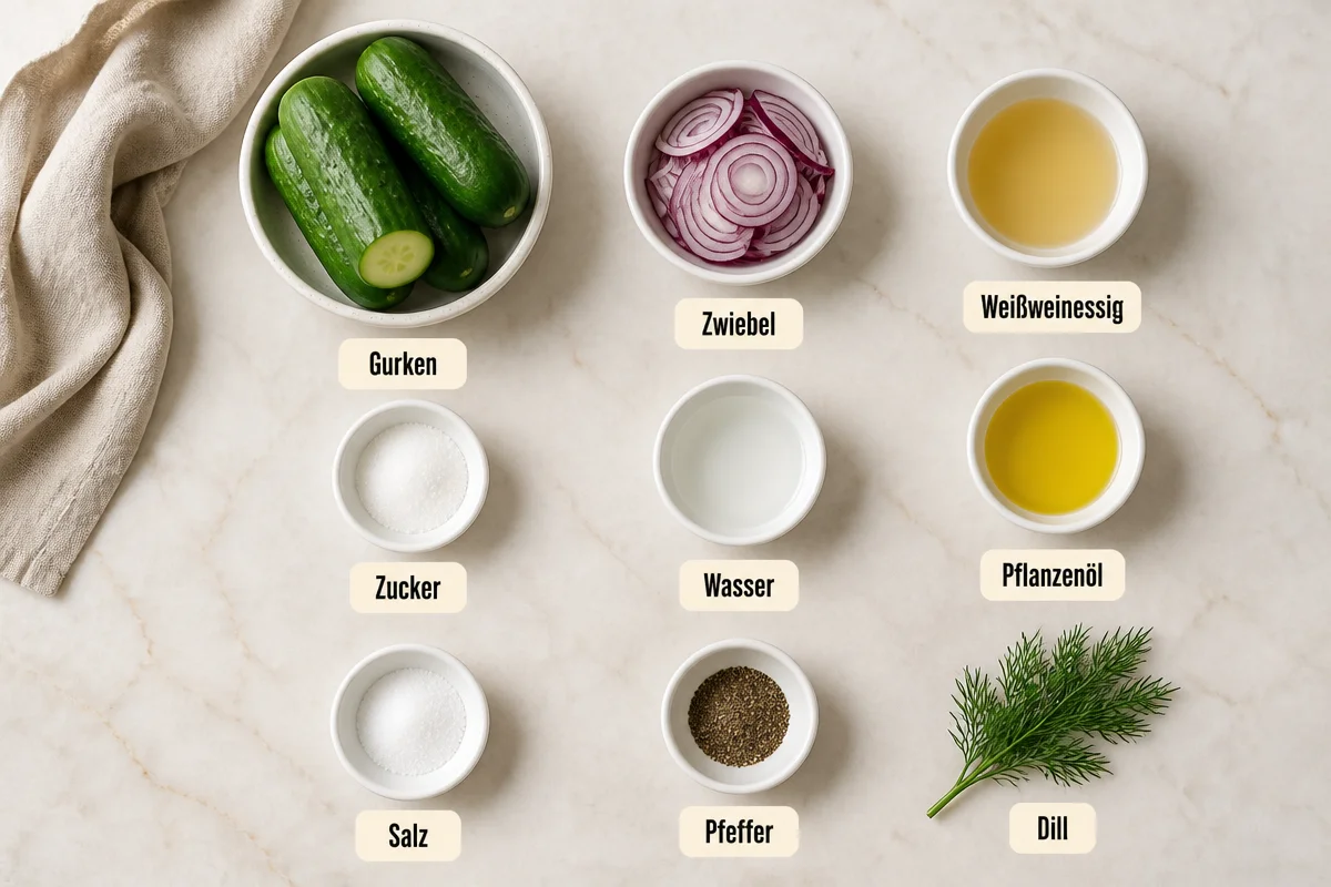 Deutscher Gurkensalat (Gurkensalat)