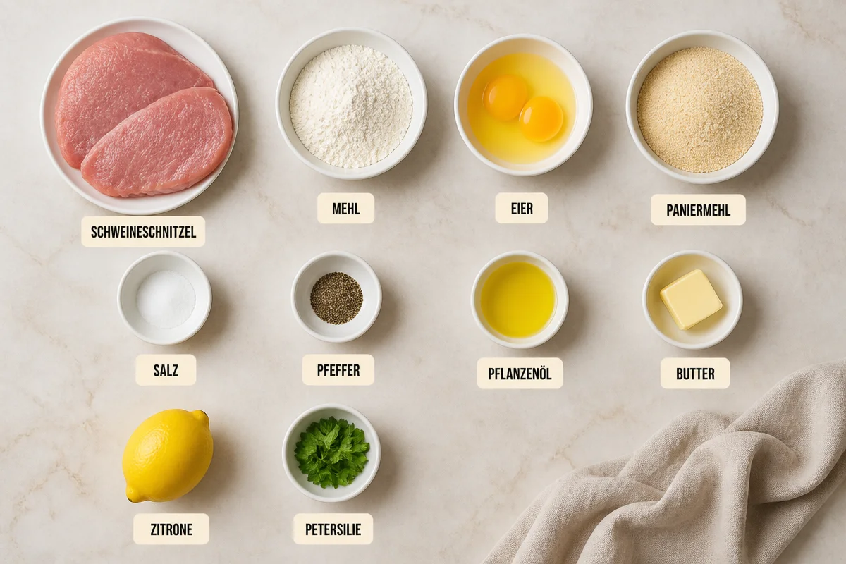 Einfache deutsche Schnitzel
