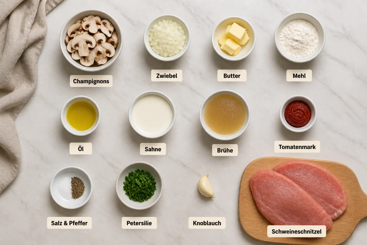Jägerschnitzel mit cremiger Champignonsauce