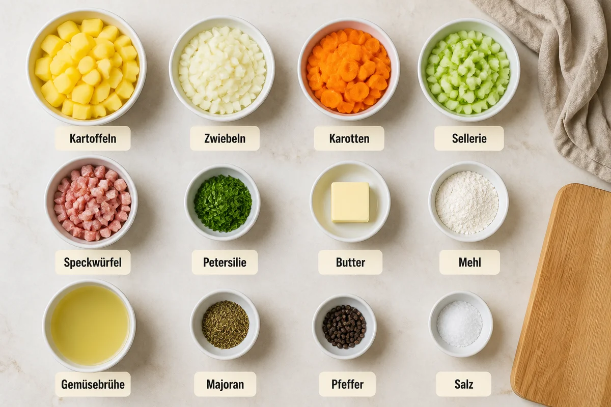 Traditionelles deutsches Kartoffelsuppe Rezept